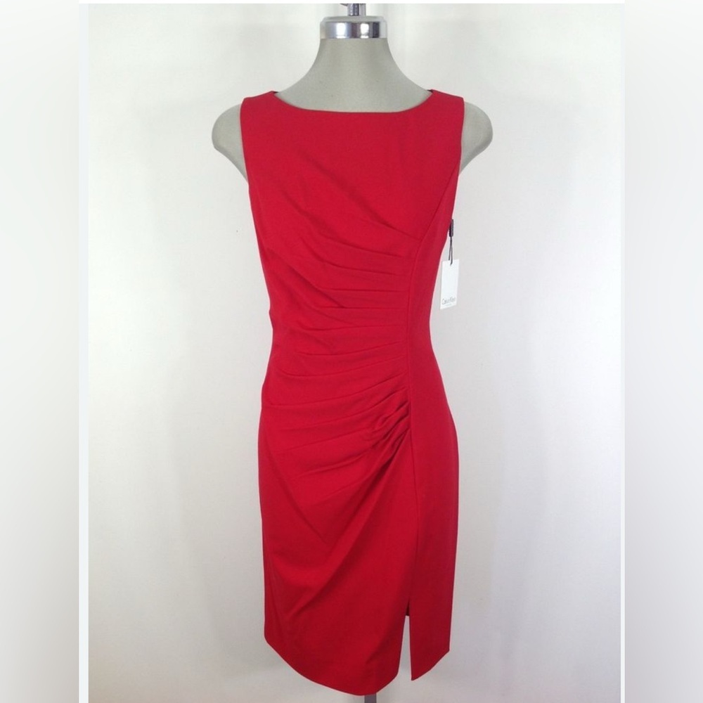 Calvin Klein Red Sleeveless Dress